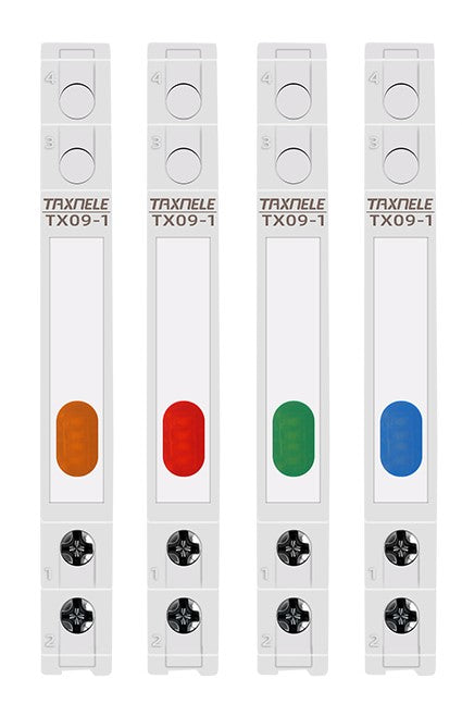 LED Indicators 230V 9.4mm wide din rail